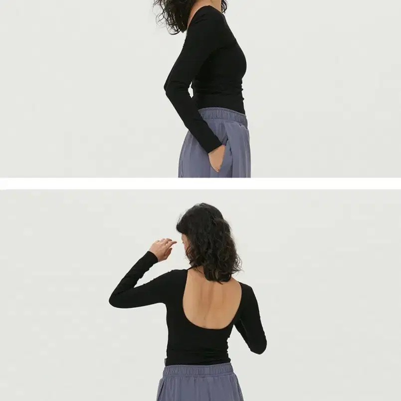 무브웜 movewarm angle top / black / s