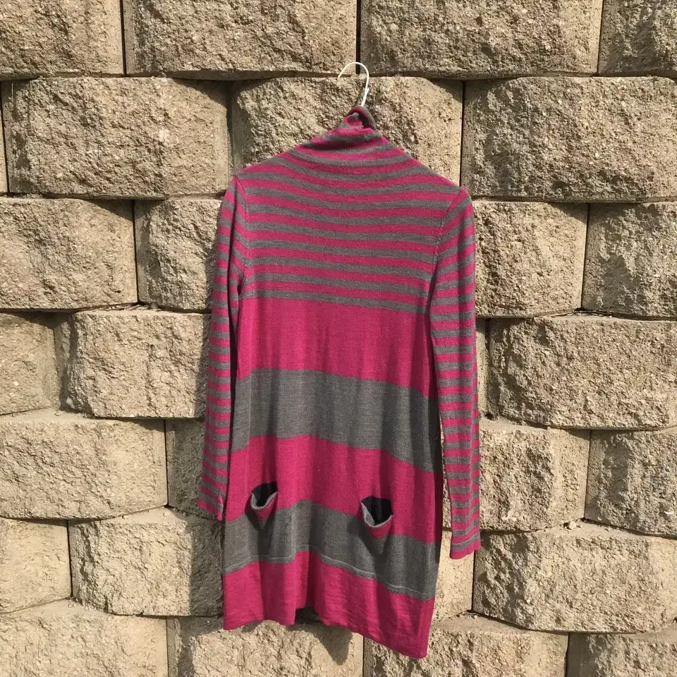 vintage turtle neck stripe one-piece