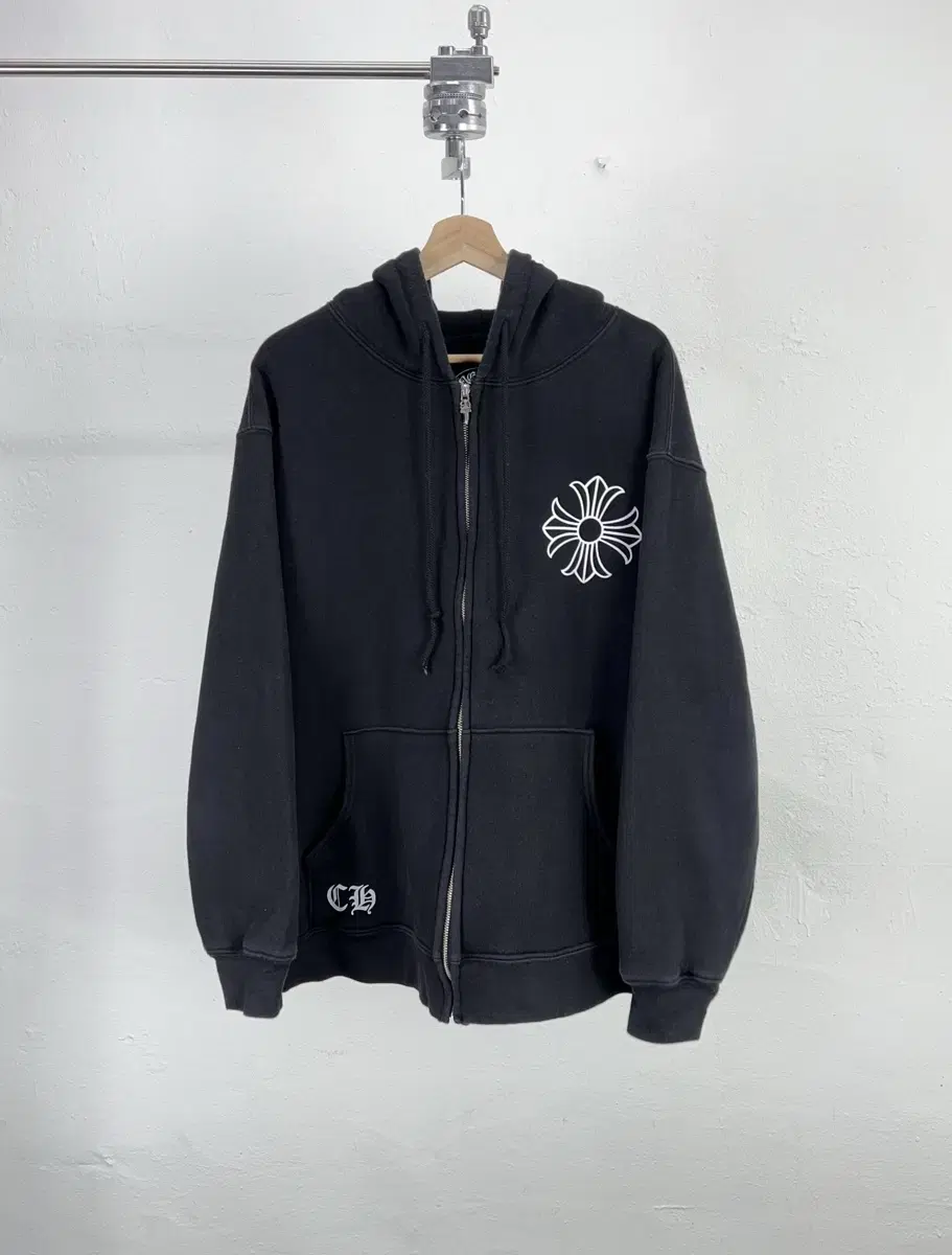 Chrome Hearts Plus Black Logo Hoodie Zip Up