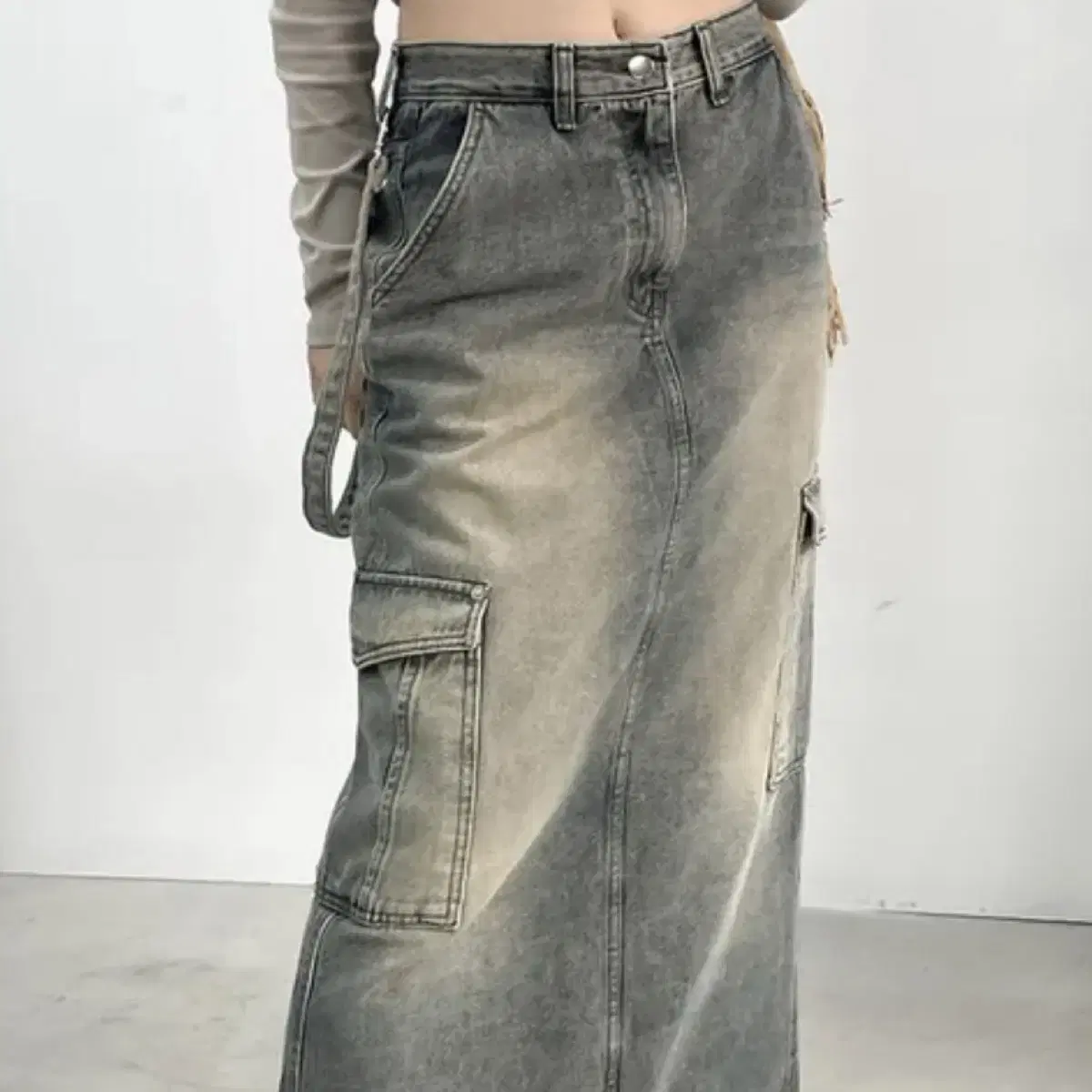 아쿠비클럽 work vintage cargo skirt 빈티지 카고 스커