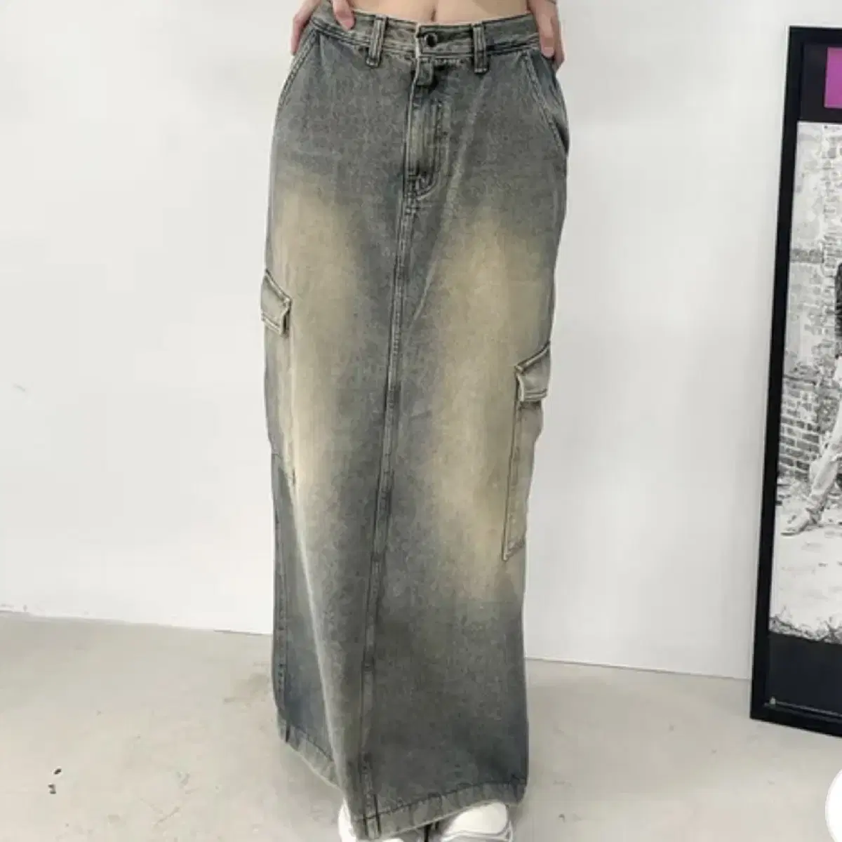 아쿠비클럽 work vintage cargo skirt 빈티지 카고 스커