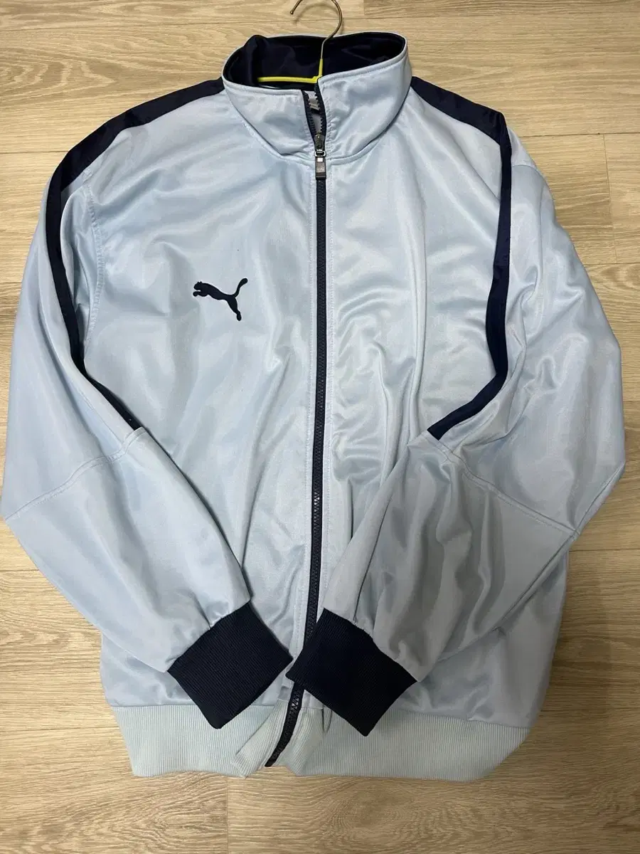 Puma Sky Blue Glossy Track Top Jersey in Sky Blue