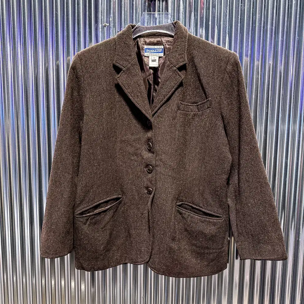 Pendleton 3-Button Wool Blazer Jacket (Domestic M) CE414