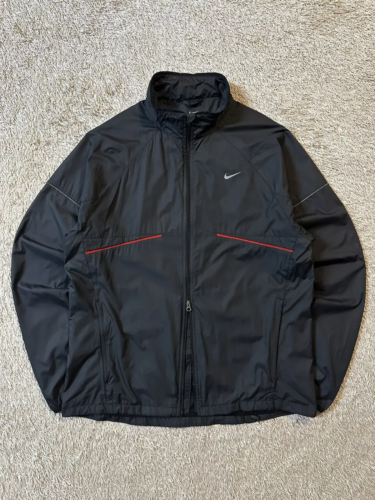 [XL] NIKE Two-Way Swoosh Windbreaker Jacket Black