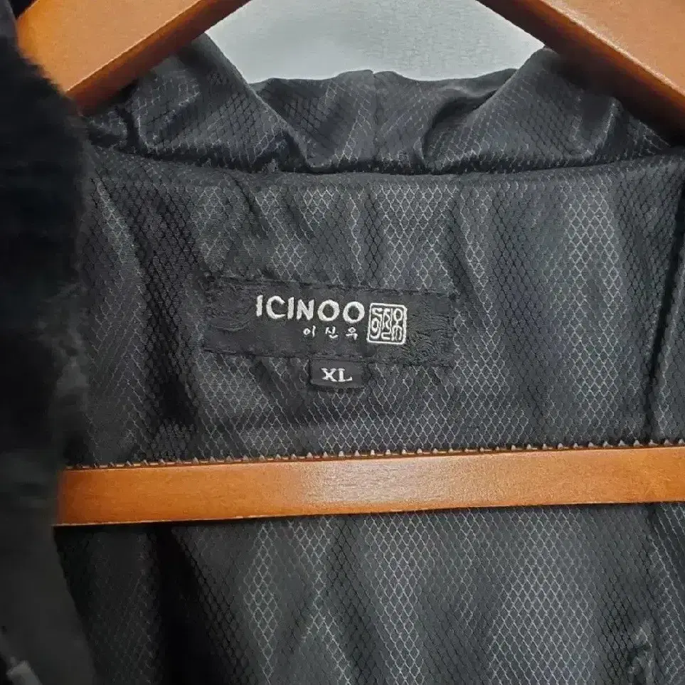 ICINOO 퍼 후드패딩조끼 XL