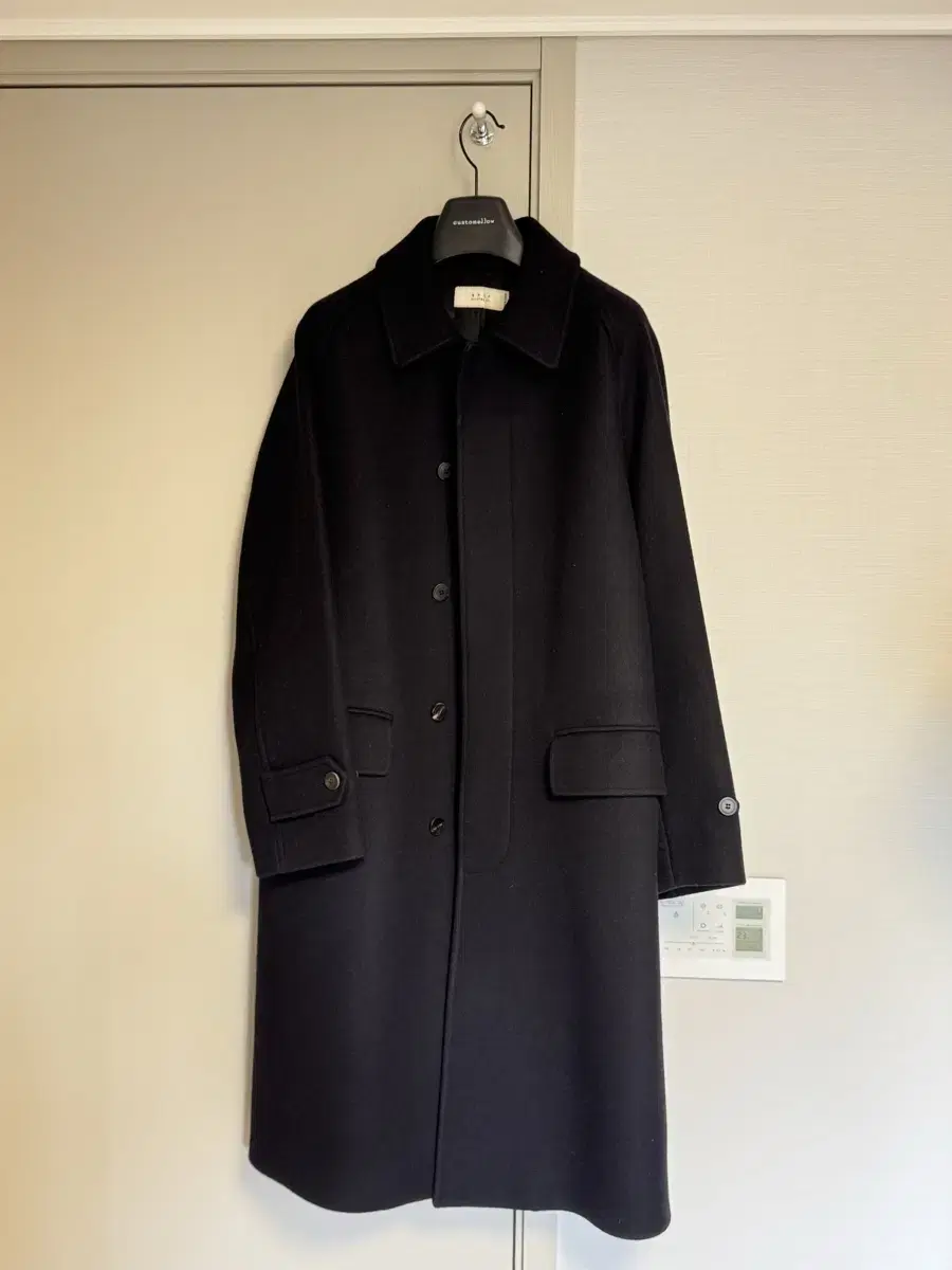 22FW Shutter Wool Balmacan Coat Navy M sells