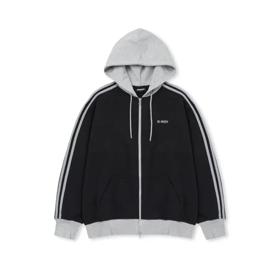 Nudie N Y Colorblock Hoodie Zip Up Black S (Hoodie Zip Up)