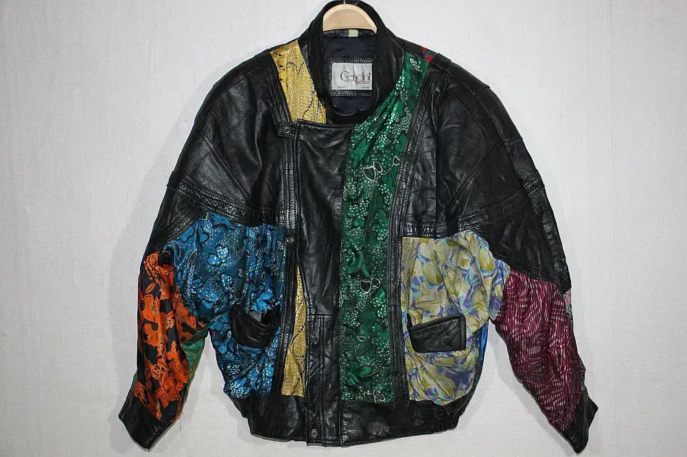 CENCINI Leather + Cotton Vintage Leather Jacket (105)