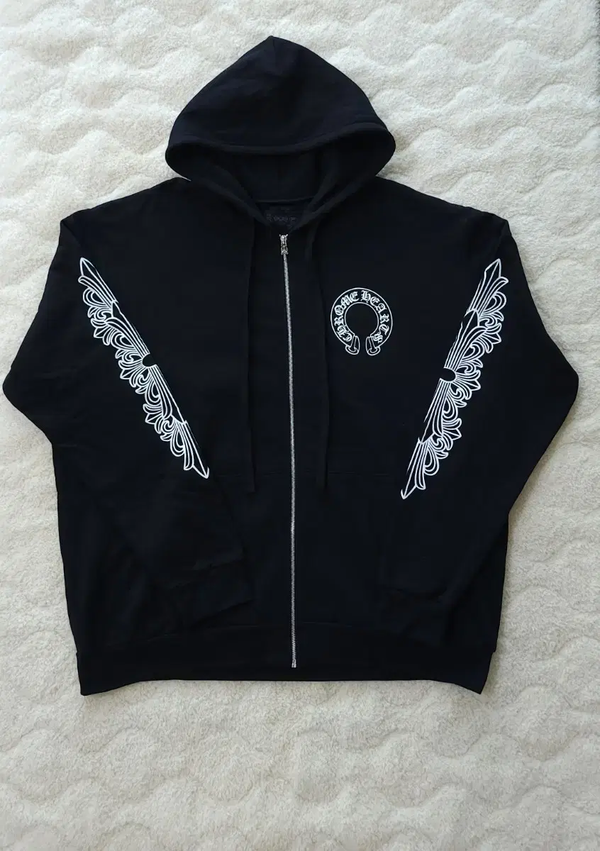 [XXL] Chrome Hearts Horseshoe Floral Hoodie Black