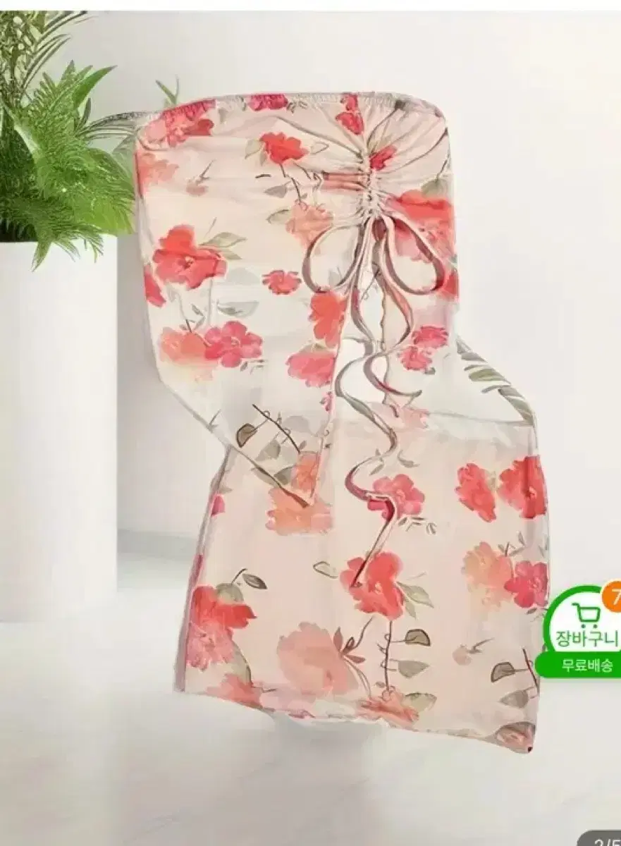 플라워 탑 투피스 휴양지룩 바캉스룩 허니문룩 비치룩 비치