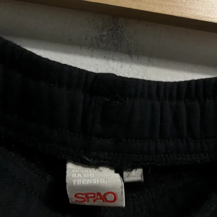 34-36 SPAO 블랙 기모 스웻 밴딩 와이드 조거팬츠 바지 정품