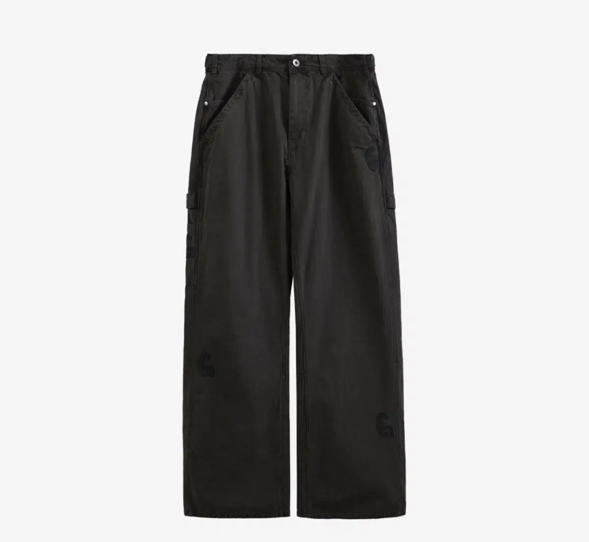 [2] Polyester Patched Hammer Pants Dark Brown