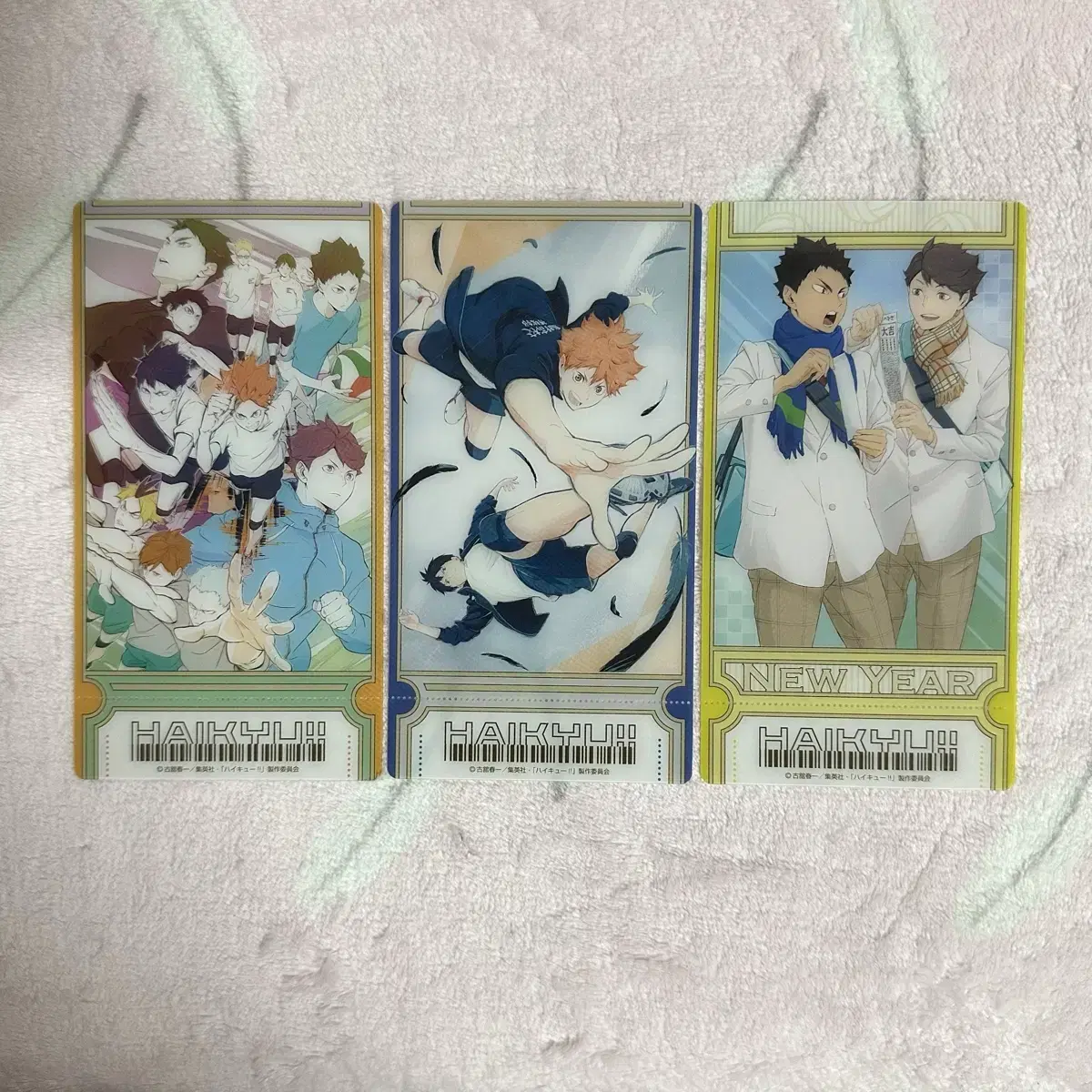 Haikyuu Visual Clear Ticket Ushijima hinata Kageyama Oikawa Iwaizumi