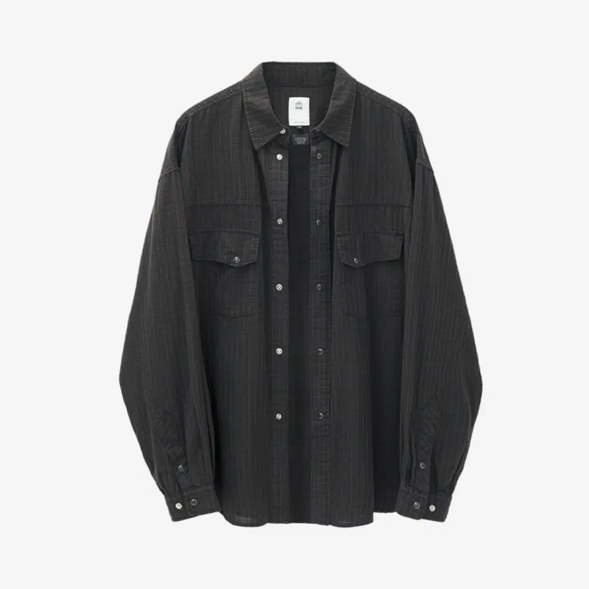 [4] polyester lew loose check shirt western(dark brown) size 4 sells