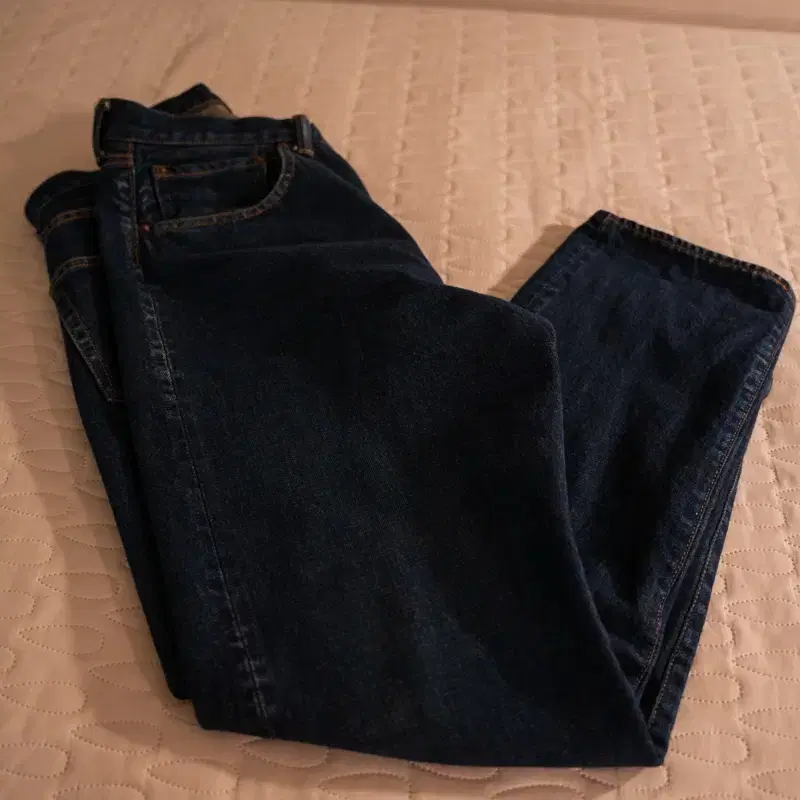 아프레쎄 Washed Denim Pants E Indigo