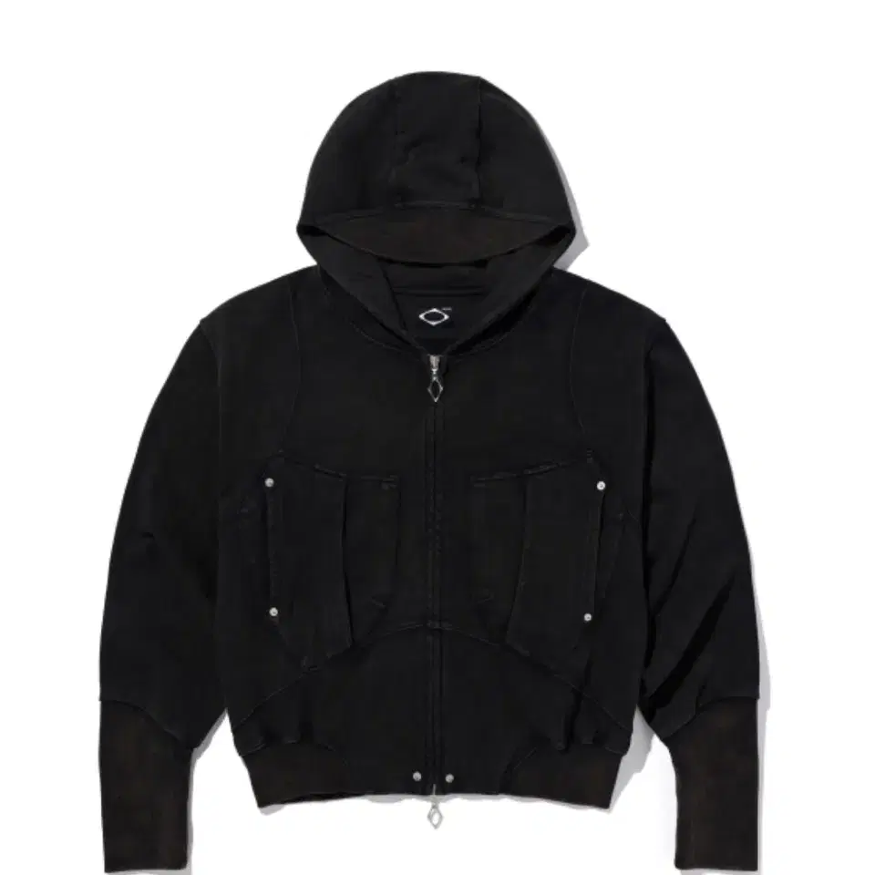 미스치프 BIG POCKET HOODIE_WASHED BLACK 후드집업