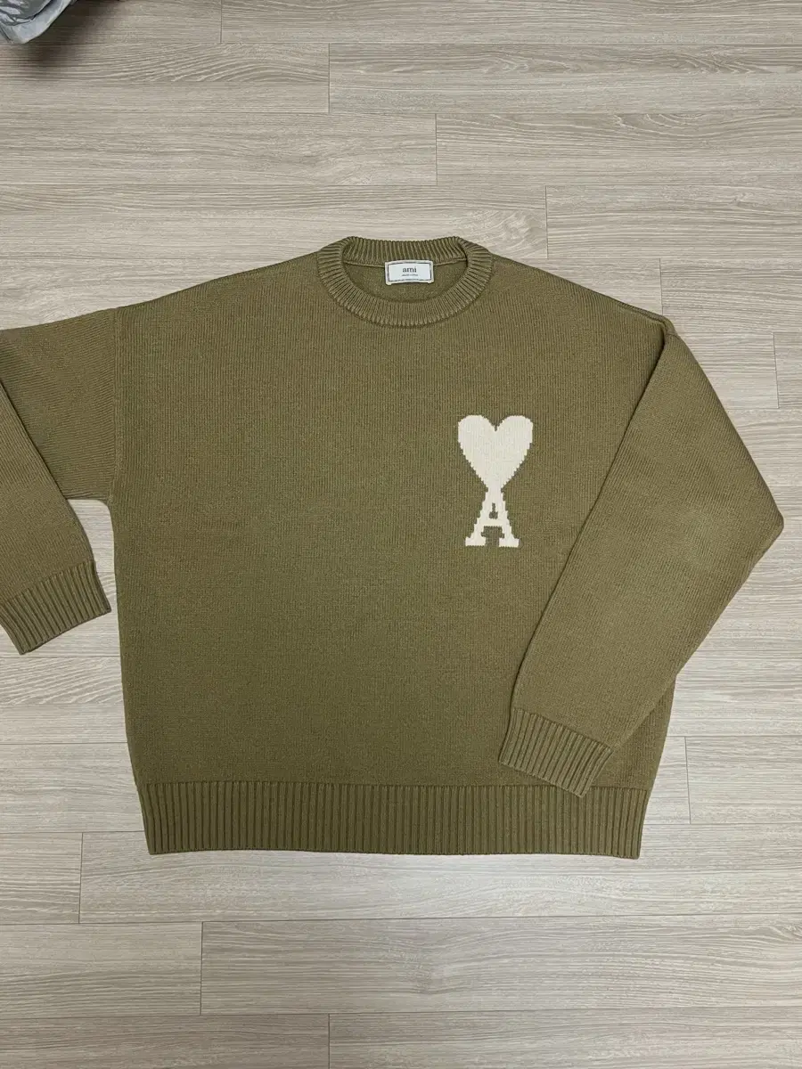 Ami Intarsia Knit Beige M