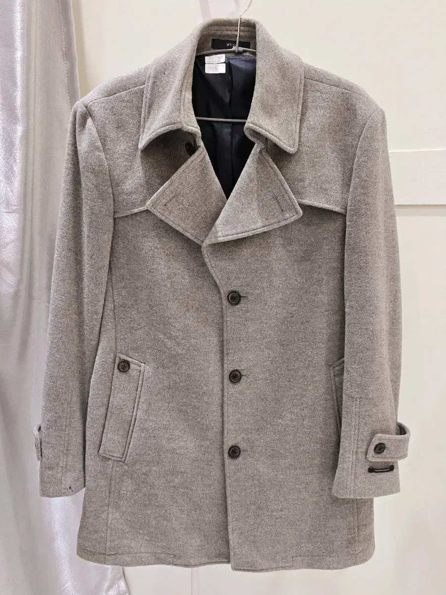 Embio gray cashmere-blend coat size 105