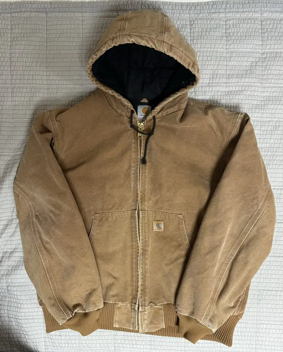 [L] Vintage Calhart J130 Sandstone Active Jacket BRN