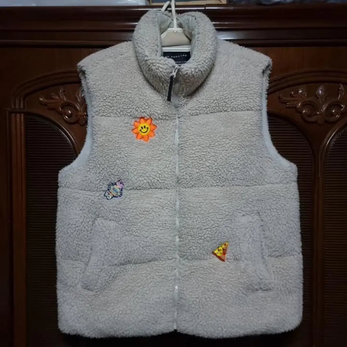 Frankston Beige Fleece Vest L