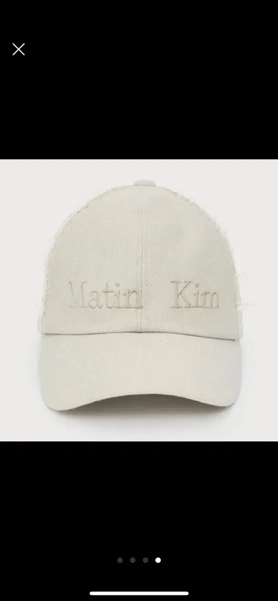 마뗑킴 로고 볼캡 - 아이보리 matinkim logo ball cap