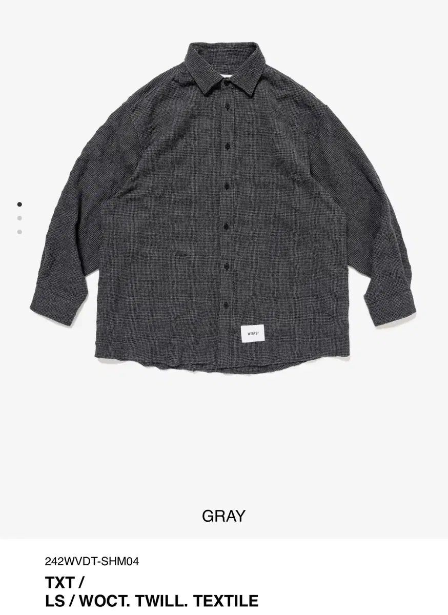 WTAPS 셔츠 GRAY , L사이즈