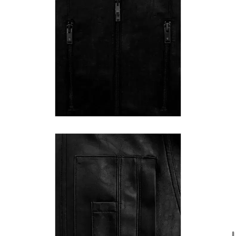 [트리밍버드] old Zip High-Neck Leather Jacket