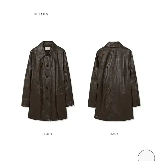 le 르 faux leather crack coat