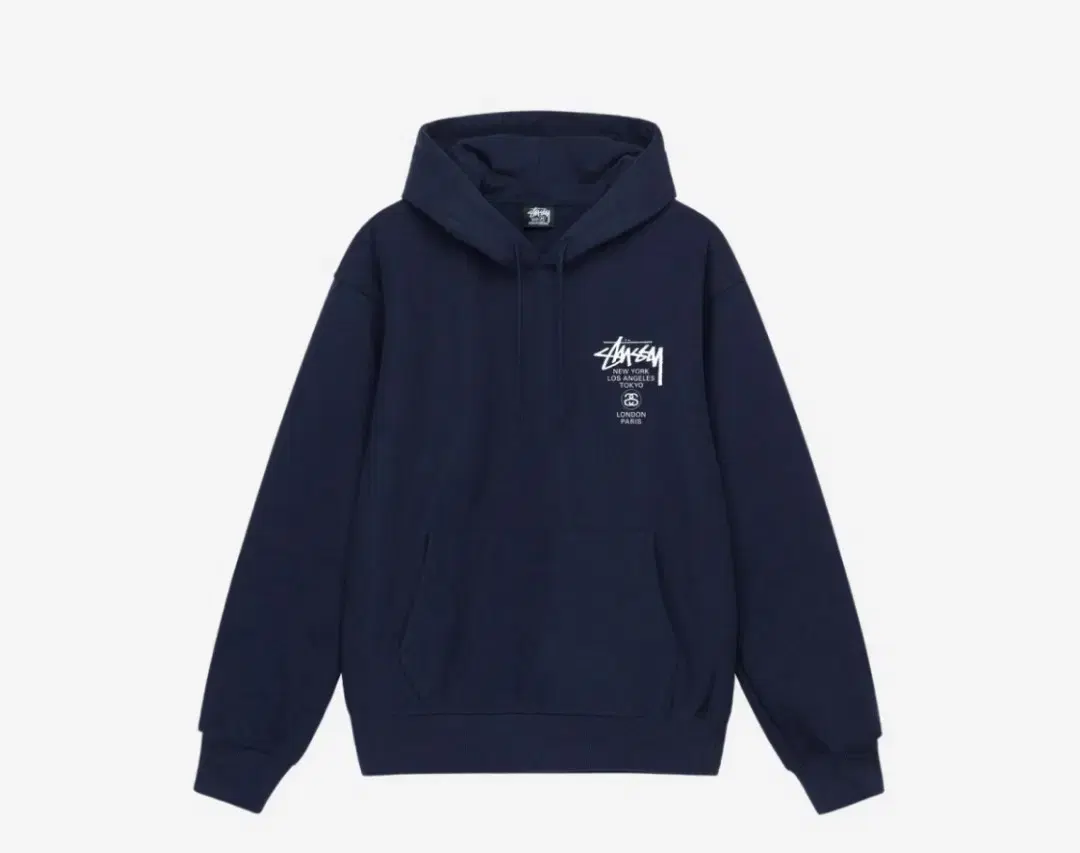 Stussy World Tour Hoodie Navy 2023