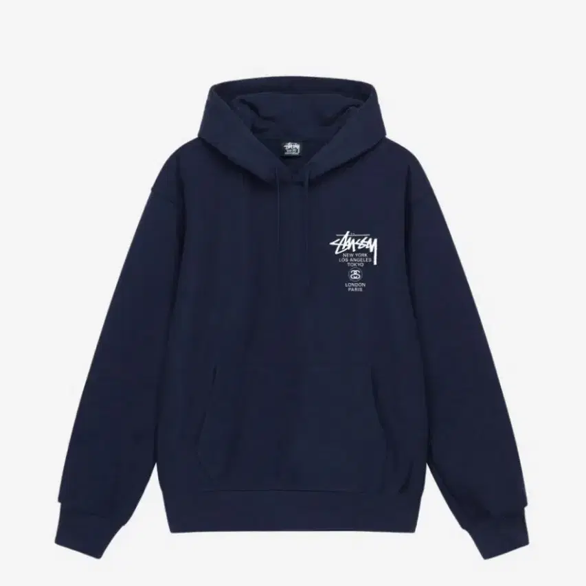 Stussy World Tour Hoodie Navy 2023