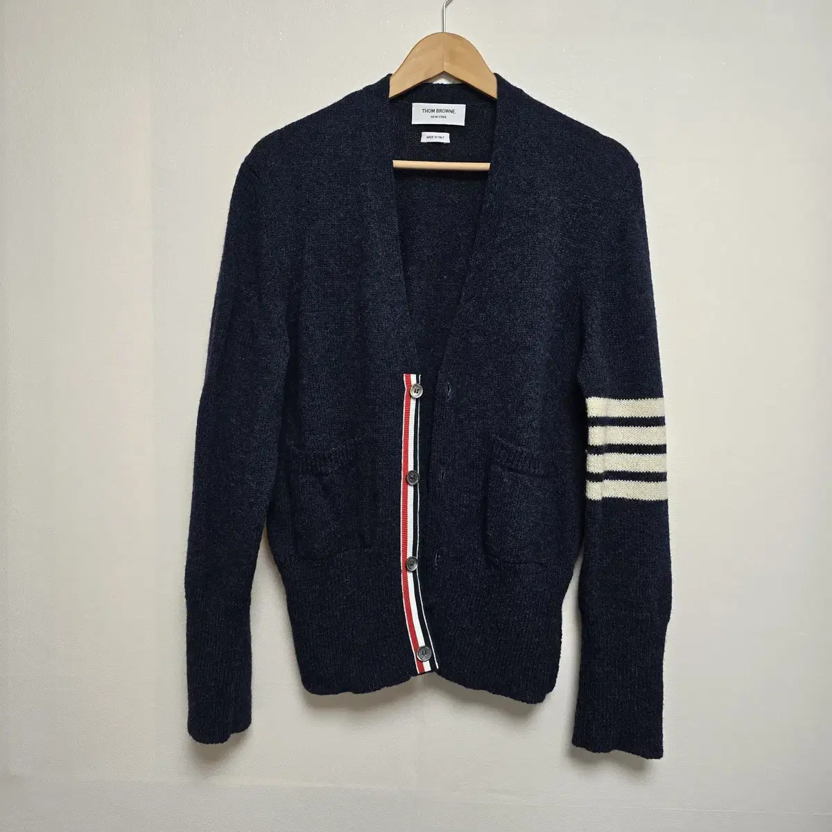 Thom Browne Diagonal Classic Cardigan Navy (XL)