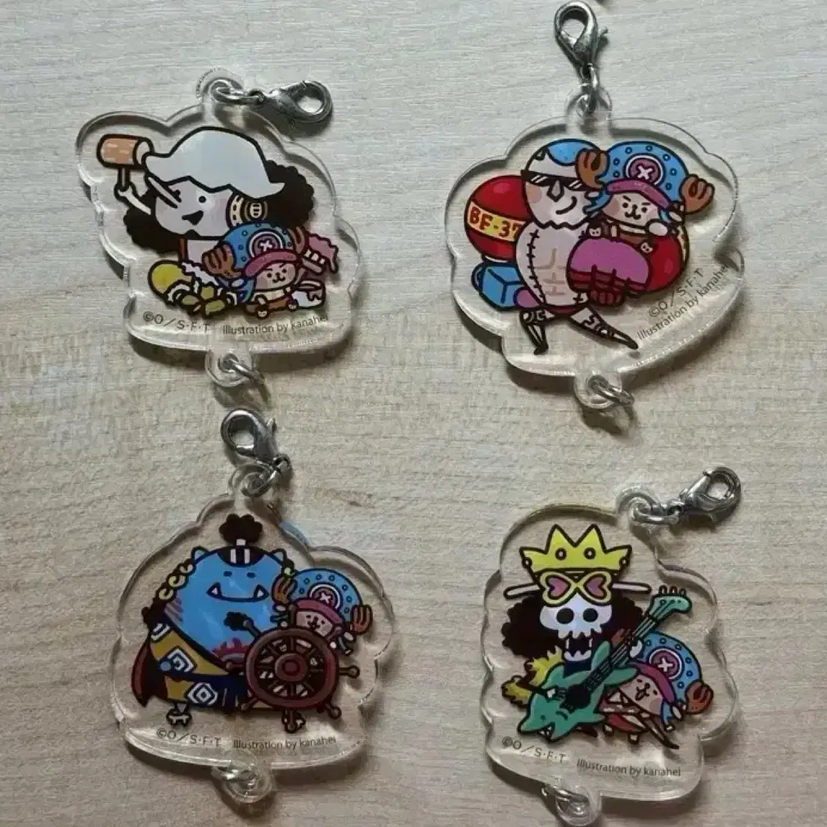 (Kitsapo, individual available)ONEPIECE & Yurutto Kanahei Collaboration Connection acrylic Gacha Keyring