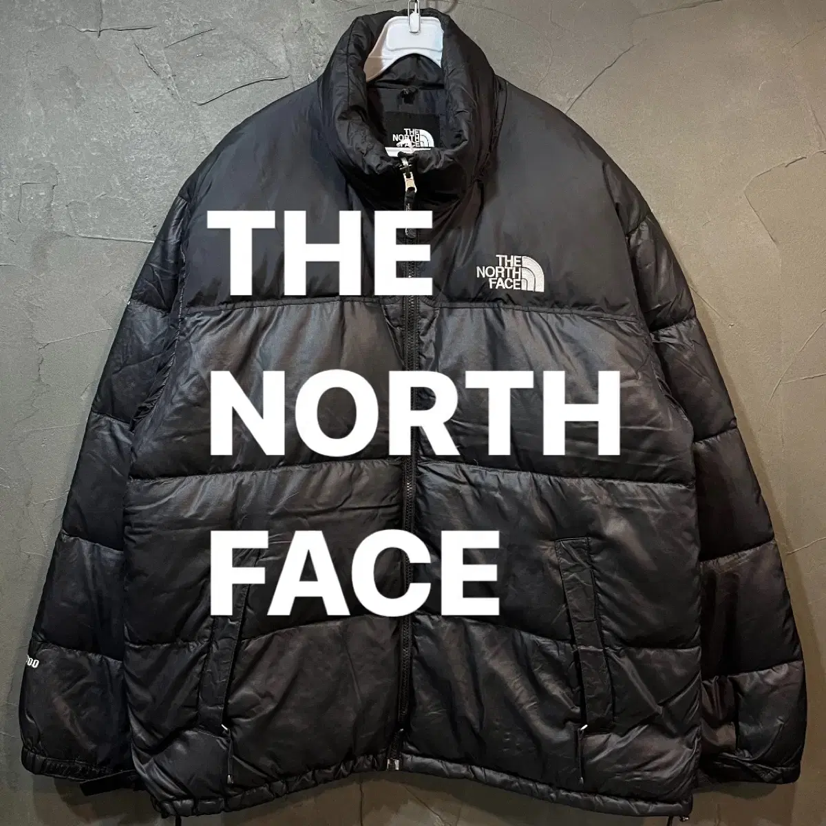 [XL] THE NORTH FACE 노스페이스 유광 블랙 눕시 패딩