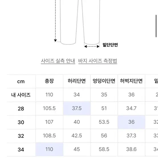 비슬로우 원턱 데님