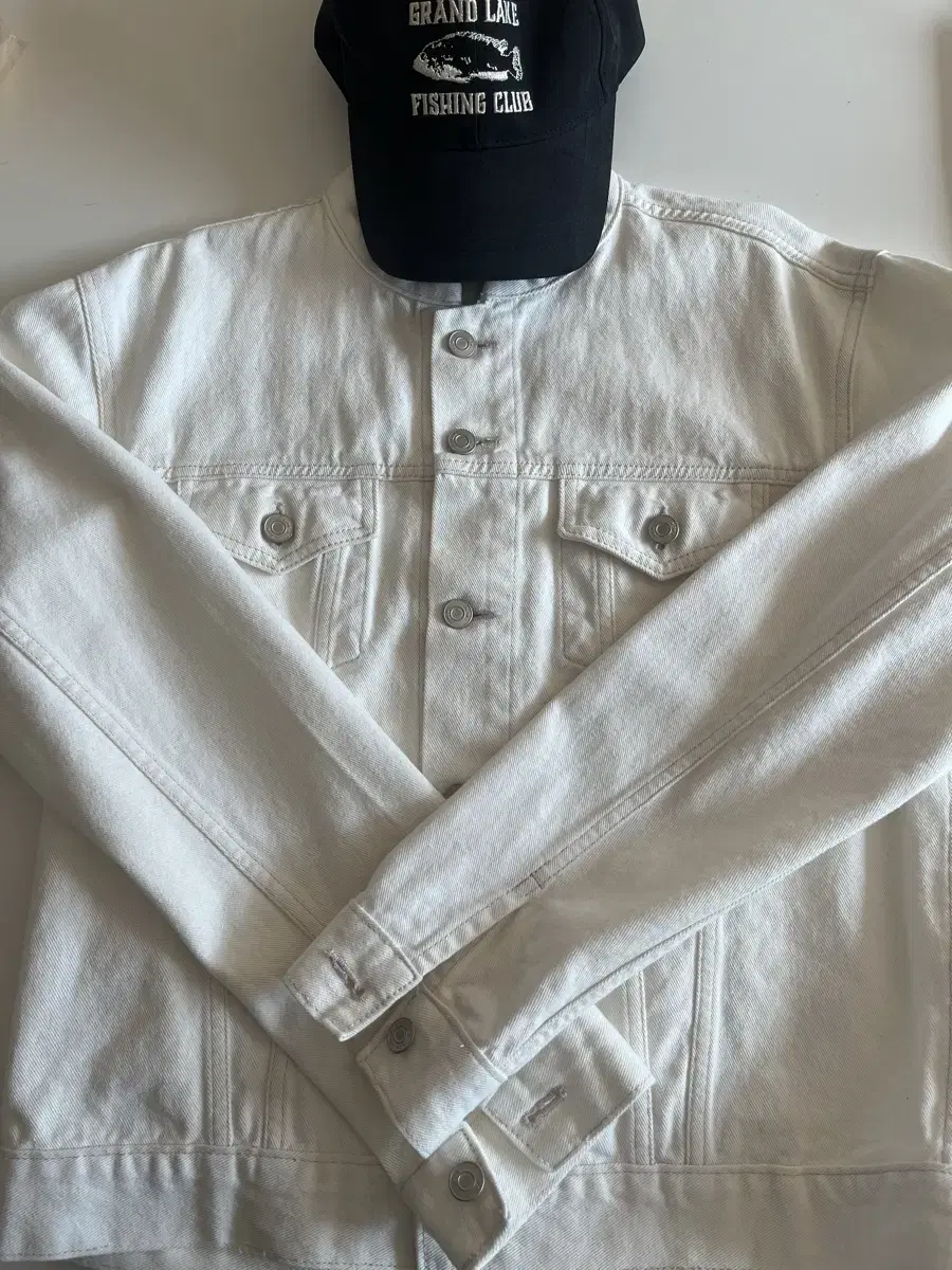 White China Trouser Jacket Men's Freesize 95-100