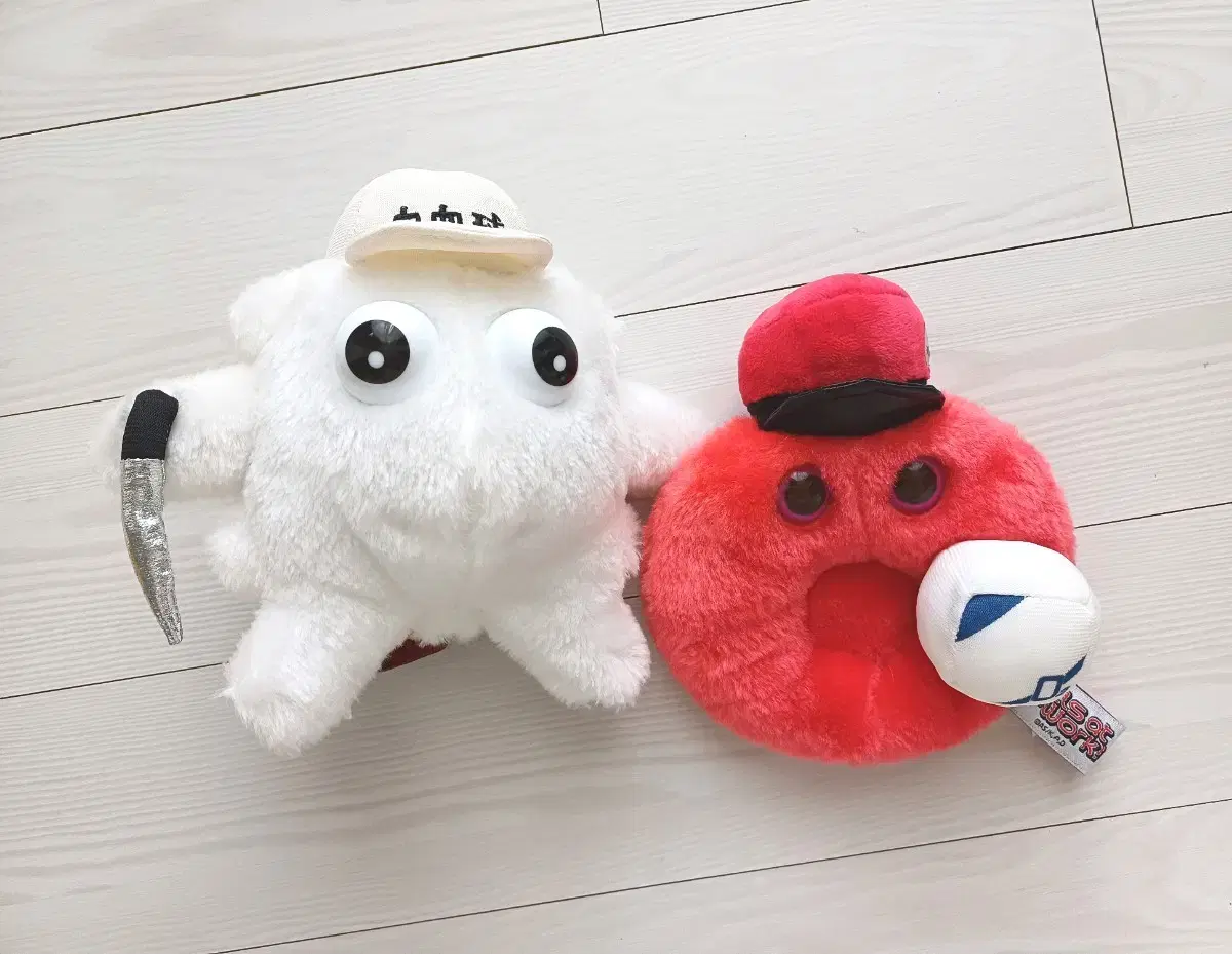 (일괄) 일하는 세포 백혈구 적혈구 인형 giant microbes