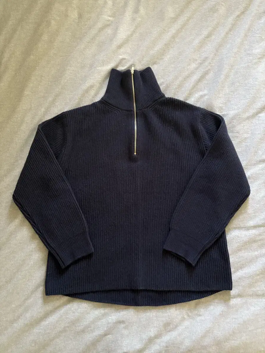 Half-Zip Sweater Knit Navy XL at Belly