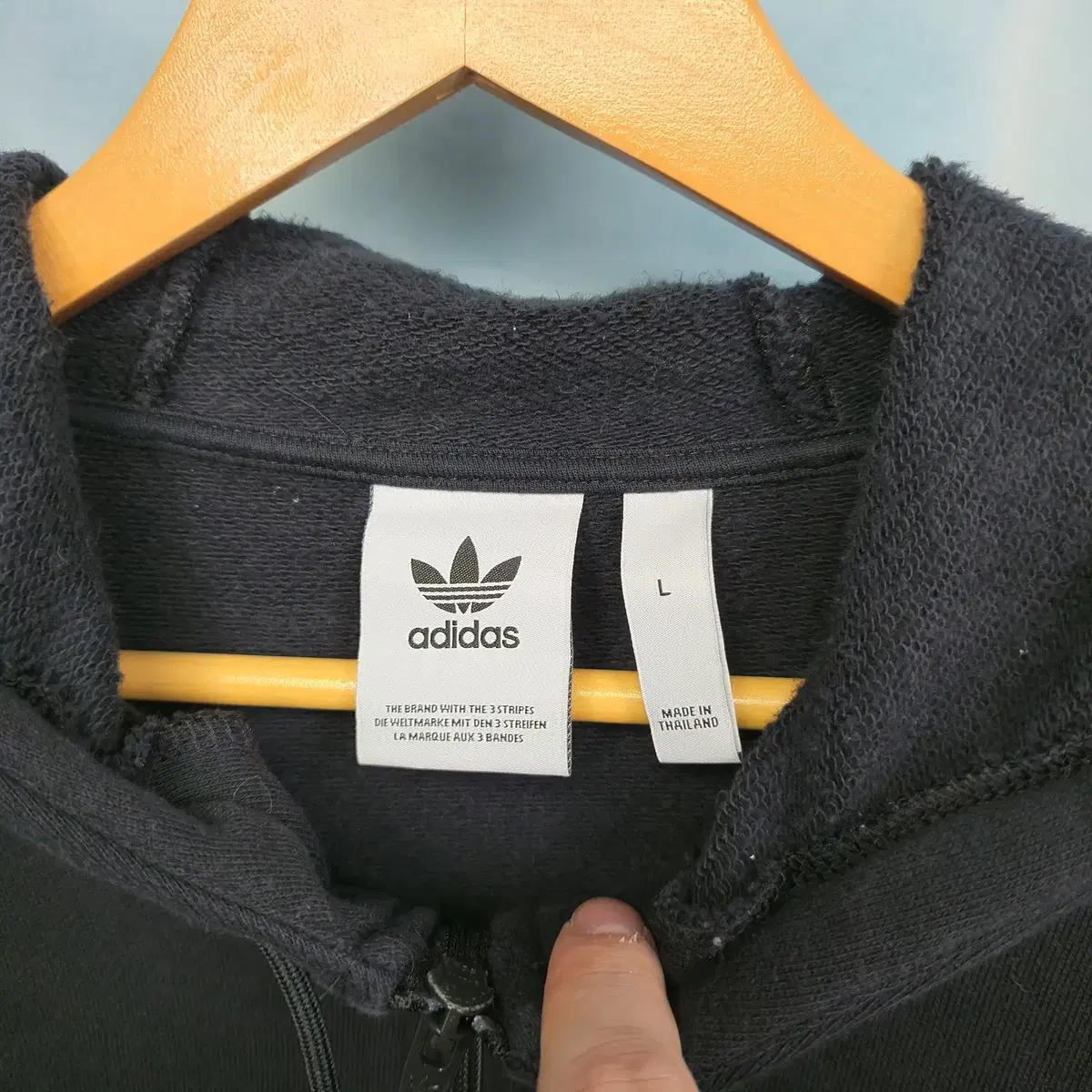 [L] ADIDAS 아디다스 삼선 후드집업