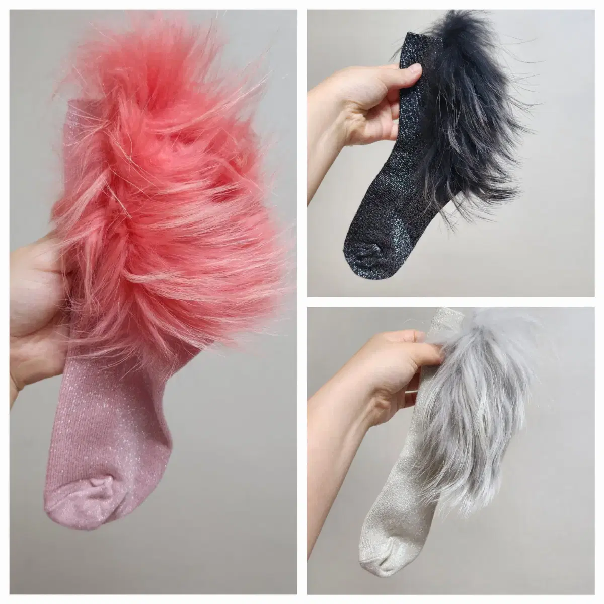 Fur socks 털양말 3색, 새것