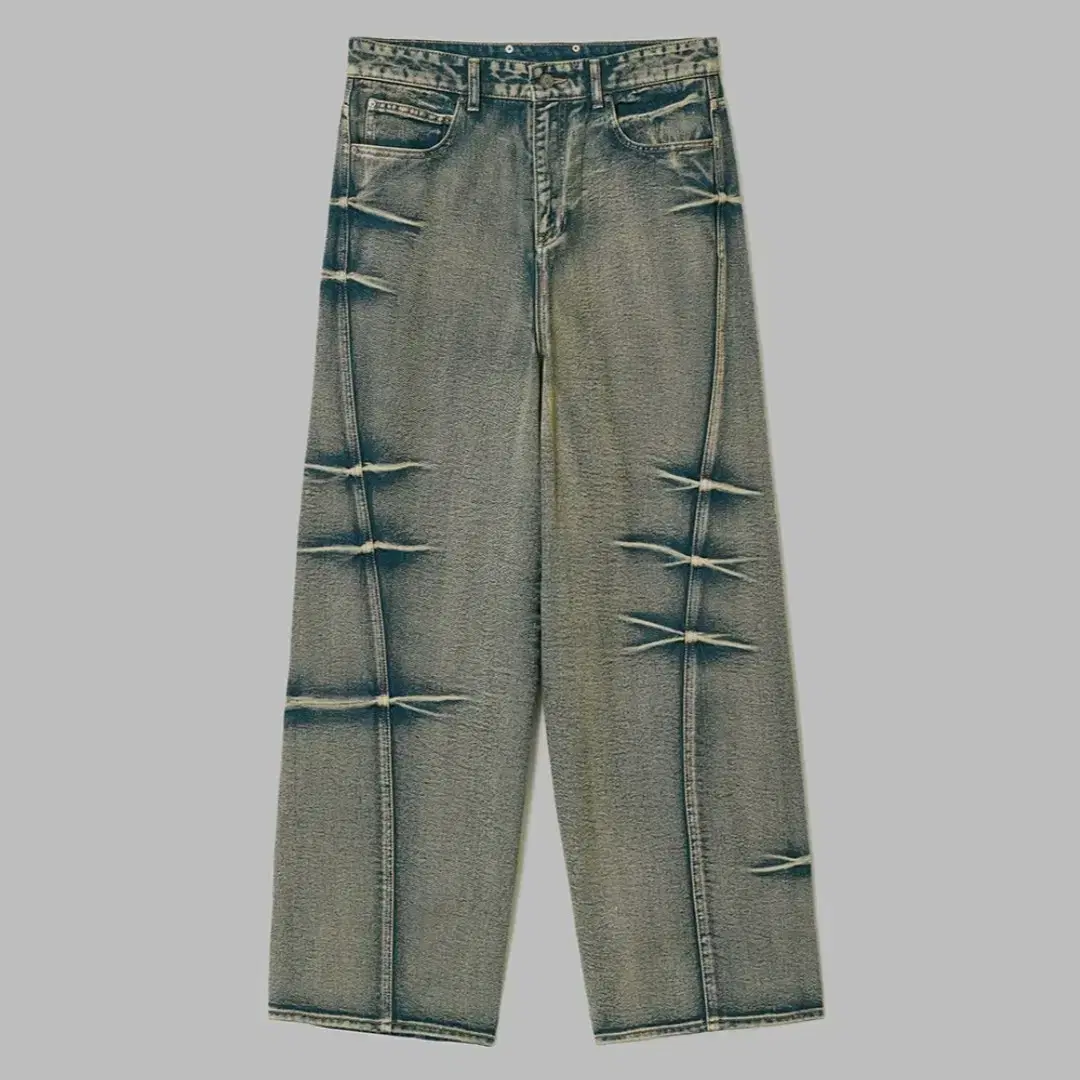 Maison Minaudière / Pinch-Wound Denim Pants / 48