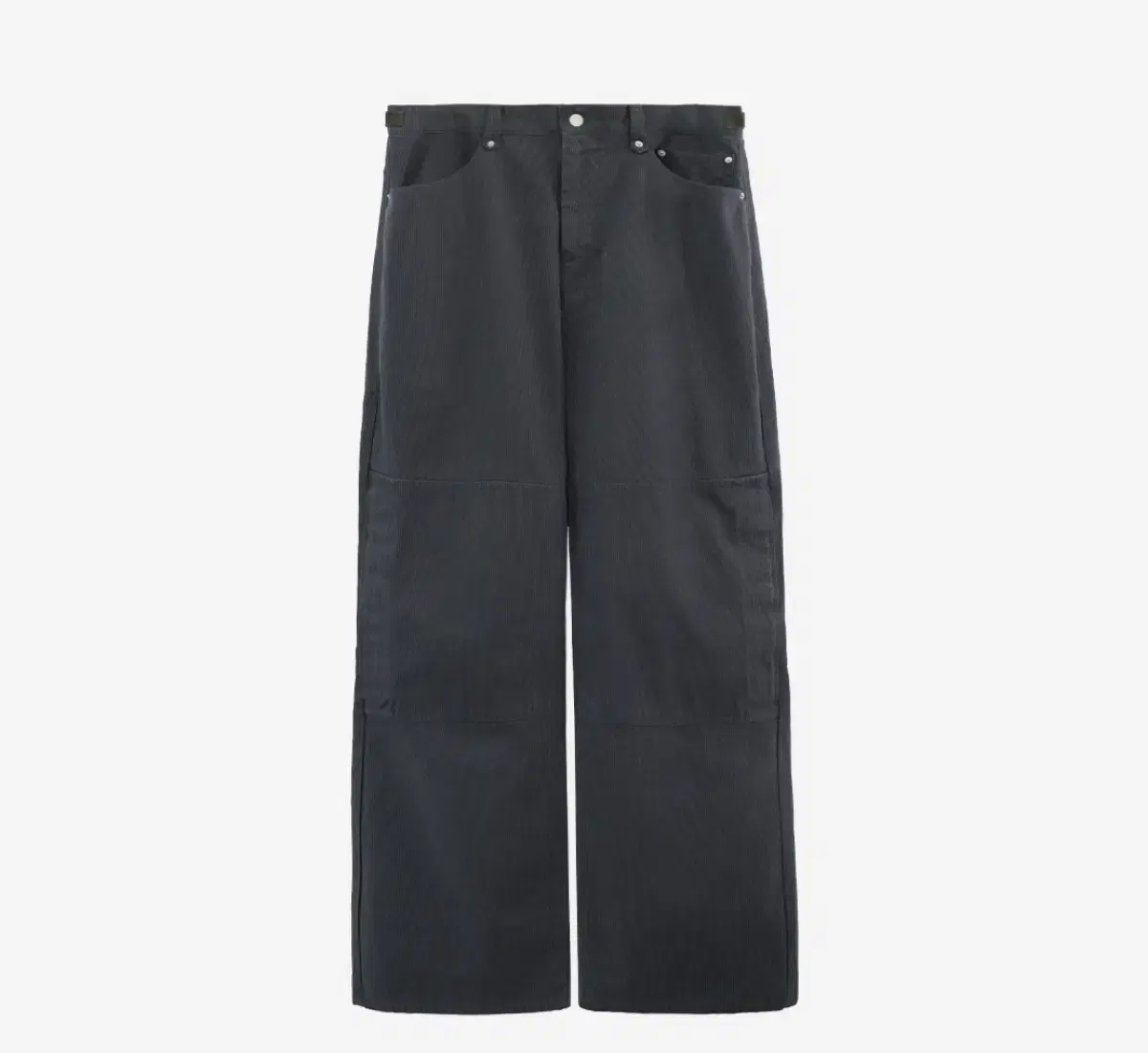 [2] Polythene Doubletree Koshima Pants Striped Navy Charcoal