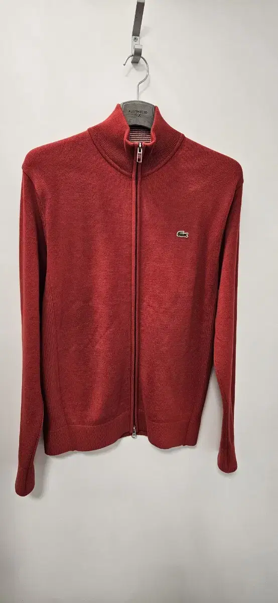 Lacoste Knitted Straw Up Cardigan