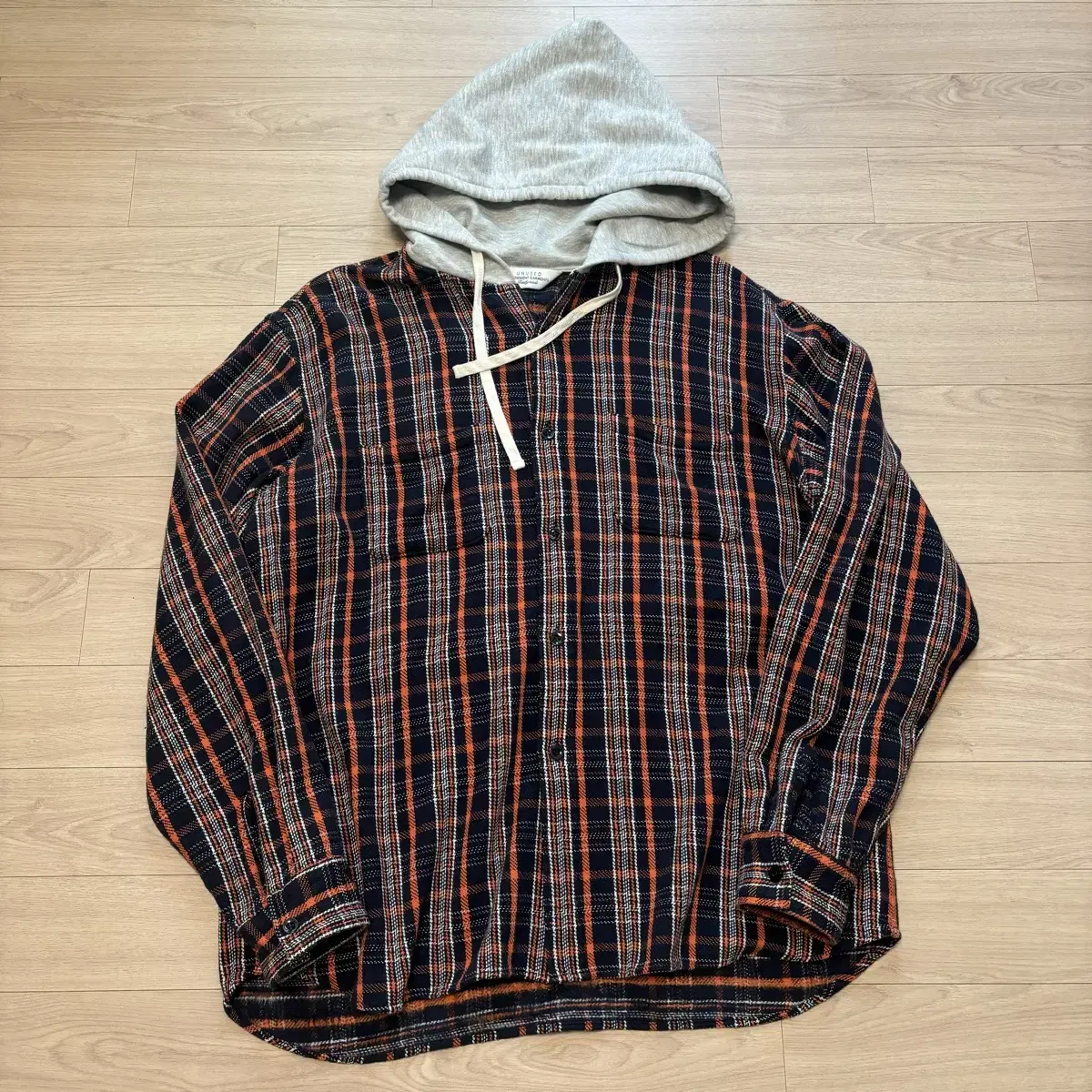 3) unused hooded flannel