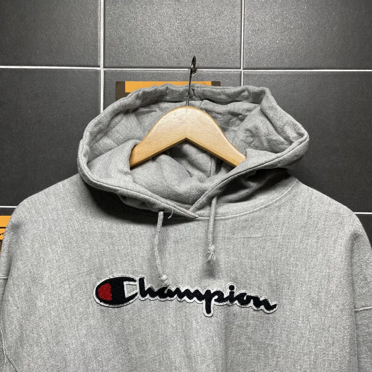 Champion 챔피온 블루택 리버스위브 스펠아웃 후드티