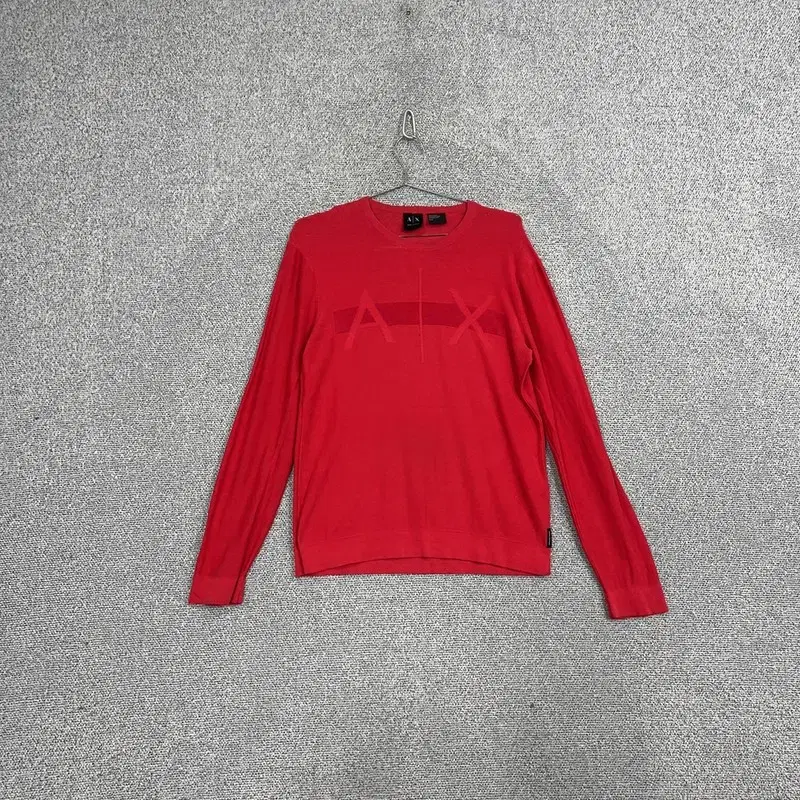 Almani Exchange Vintage Logo Printed Red Cotton Knit S