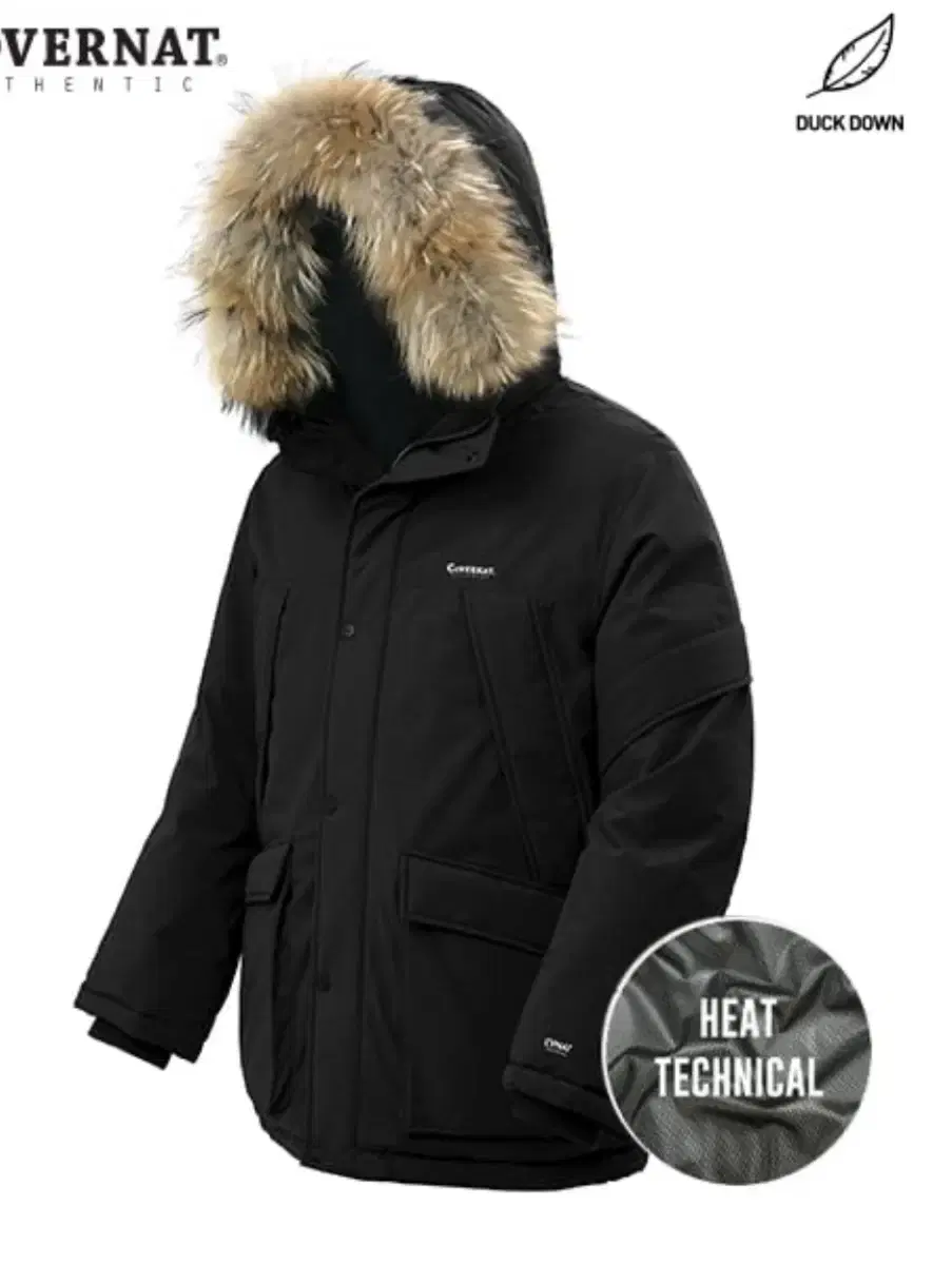 Covenant 19A/W Duck Down Wolverine Parka Black