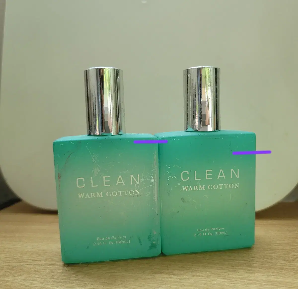 (sale)(일괄판매)클린 웜코튼 EDP 60ml+60ml 향수