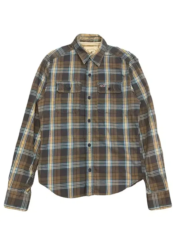 Hollister Brown Flannel Check Shirt S