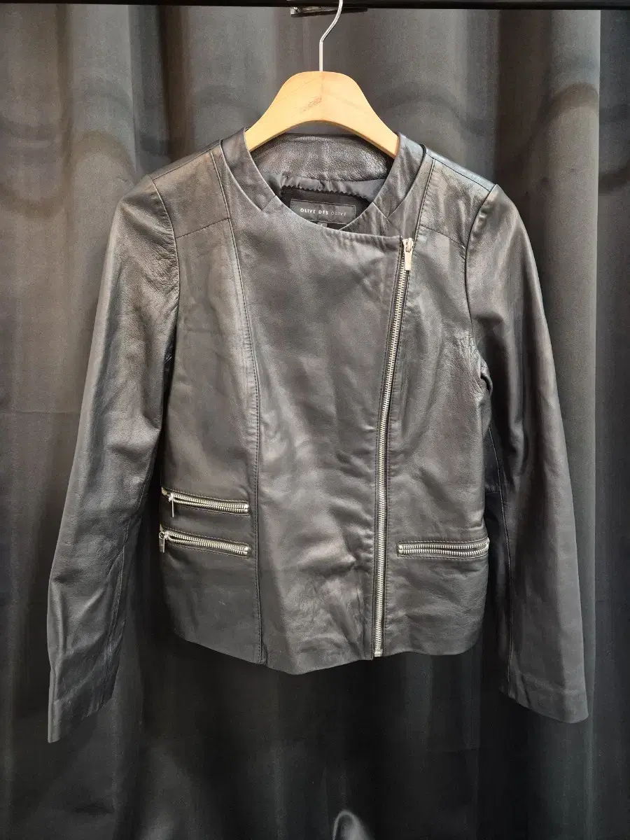 OliveDeOlive Cropped Leather Jacket