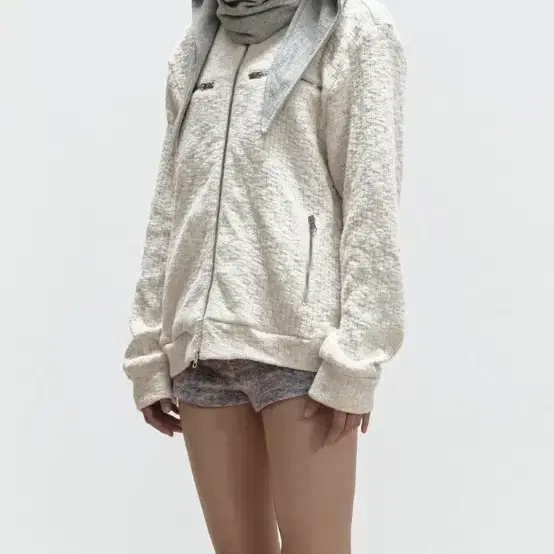 세릭 WAFFLE ZIPPER JACKET / IVORY cerric